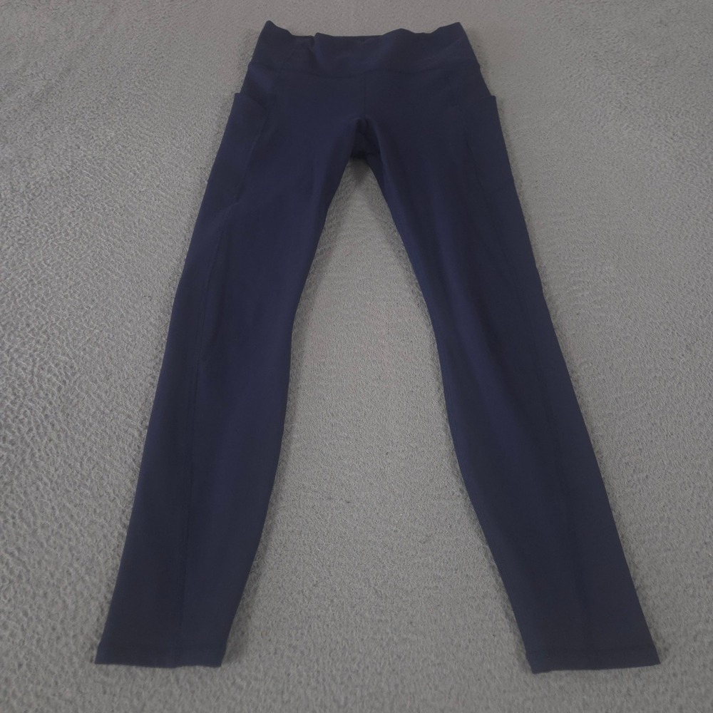 Fabletics Dark Blue High-Rise Leggings with Side Pockets
